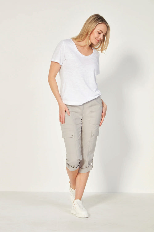 Verge Acrobat Cargo Short in Alloy - Arielle Clothing