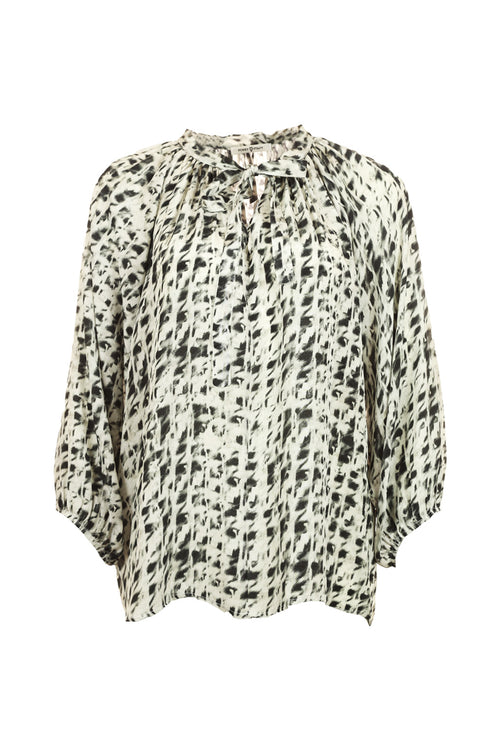 Funky Staff Laya Shadows Blouse in Grey - Arielle Clothing