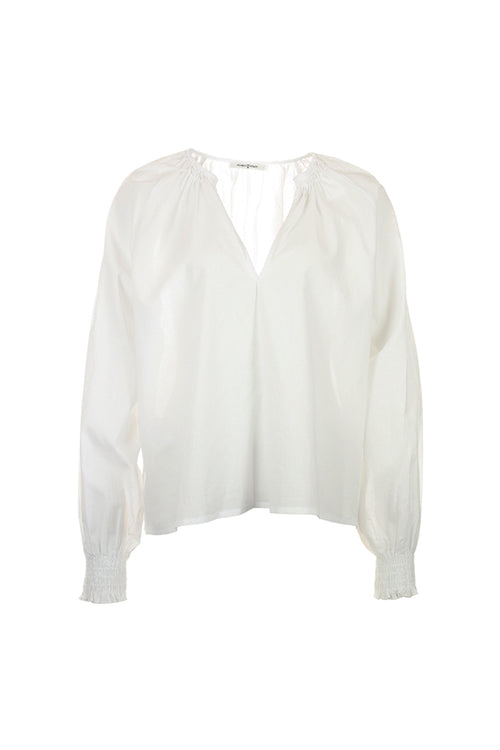 Funky Staff Mara Blouse in White - Arielle Clothing