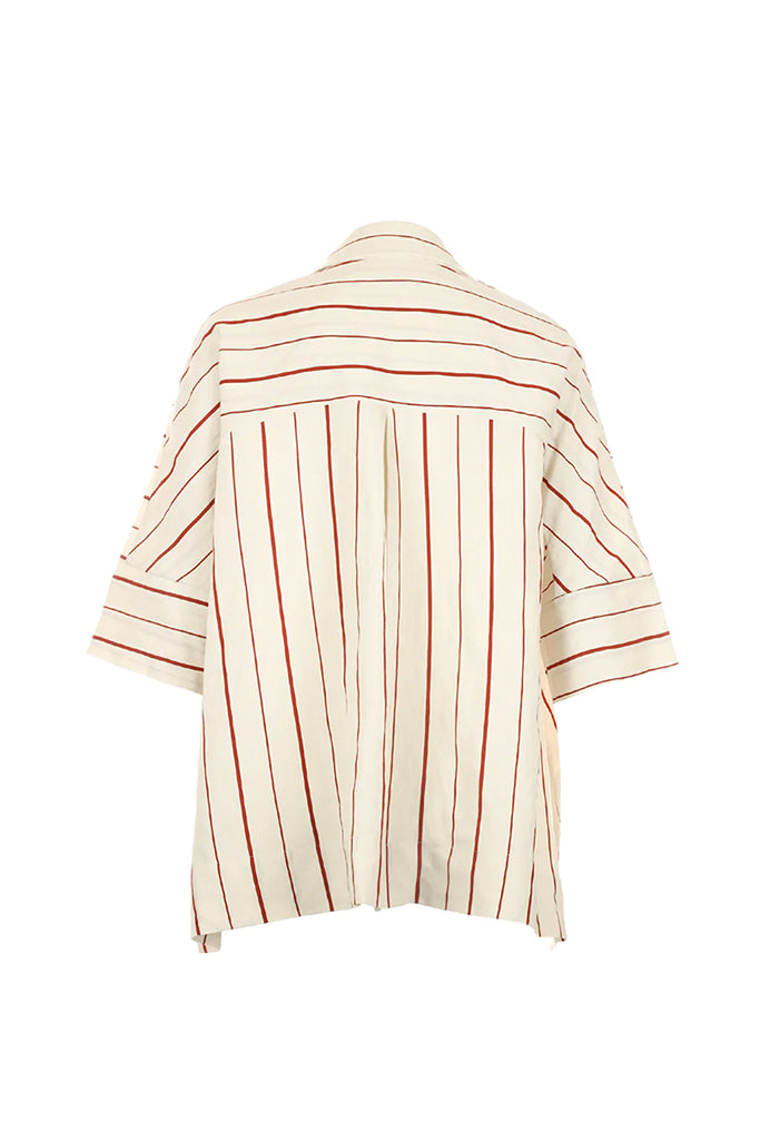 Funky Staff Brook Stripes Shirt in Natural - Arielle Clothing
