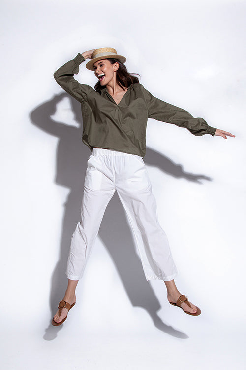 Funky Staff Jambie Pants in Off White - Arielle Clothing