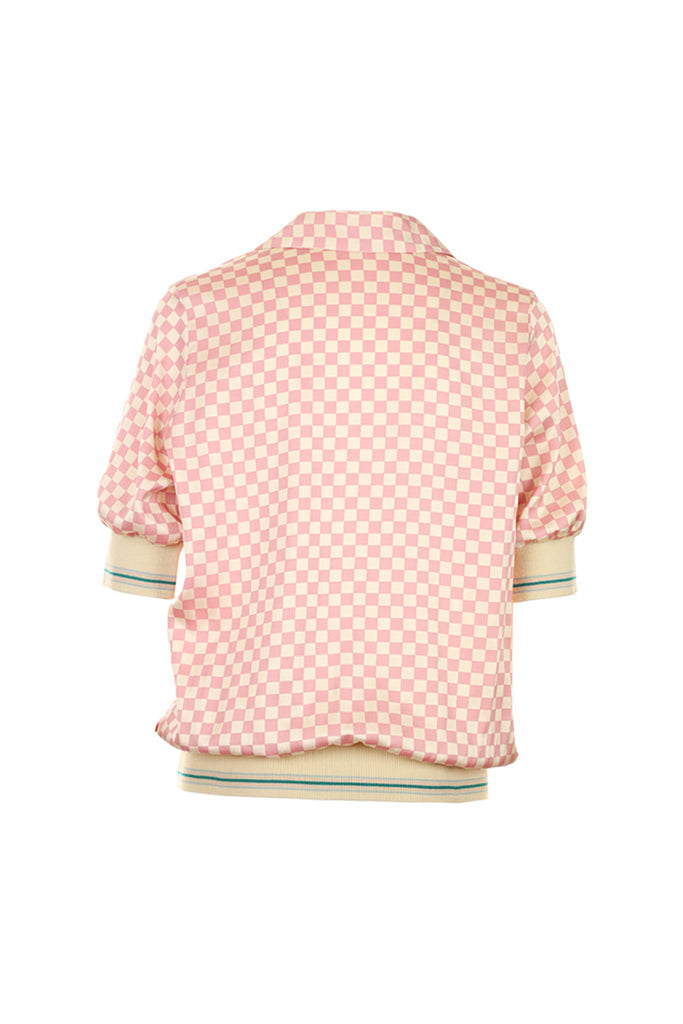 Funky Staff Lene Mosaic Blouse in Crocus/Cream - Arielle Clothing