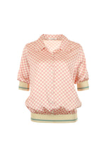 Funky Staff Lene Mosaic Blouse in Crocus/Cream - Arielle Clothing