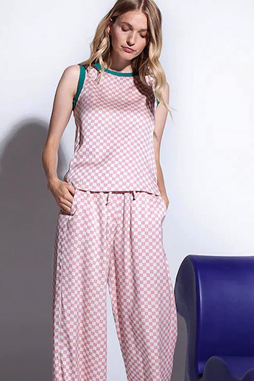Funky Staff Puglia Mosaic Top in Crocus/Cream - Arielle Clothing