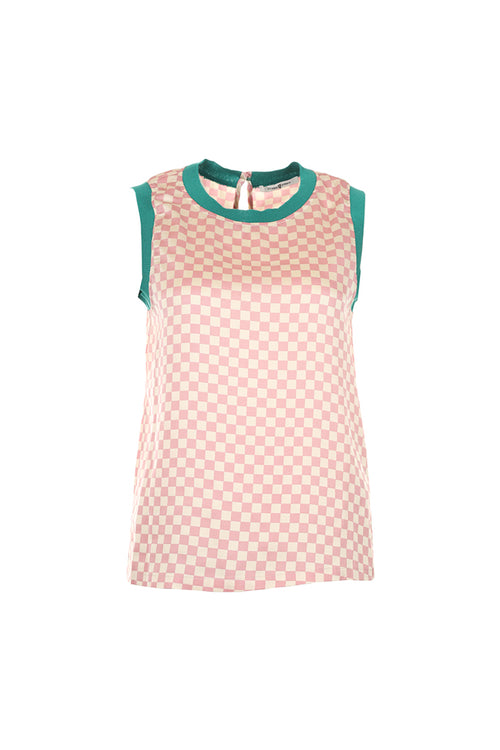 Funky Staff Puglia Mosaic Top in Crocus/Cream - Arielle Clothing