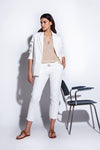Funky Staff Raquel Dots Blouse in Natural/Nut - Arielle Clothing