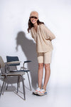 Funky Staff Raquel Dots Blouse in Natural/Nut - Arielle Clothing