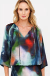 Go by Go Silk Either Way Blouse in Drape Painting - Arielle Clothing