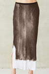 Go Silk Long For It Skirt in Shadow Dye Neutral - Arielle Clothing