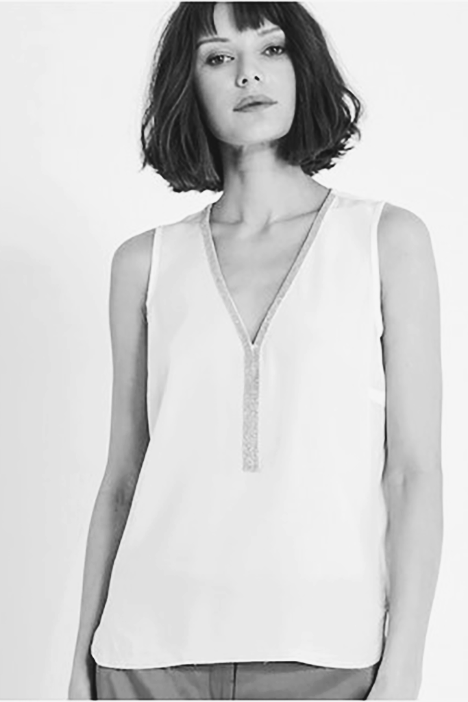 Go Silk Off The Chain Tank in Chino - Arielle Clothing
