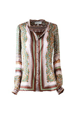 Hale Bob Royal Button Down Blouse in Pink - Arielle Clothing
