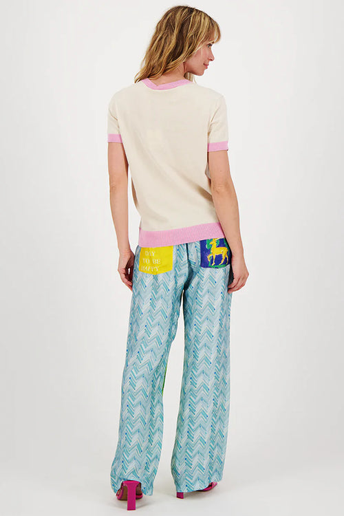 Me369 Nora Cotton Knit Tee in Sunset - Arielle Clothing