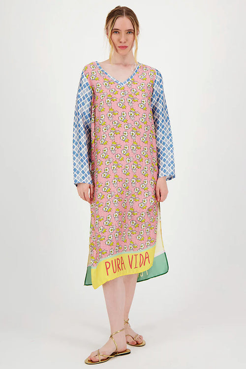 Me369 Violet V Neck Tee Dress in Pura Vida - Arielle Clothing