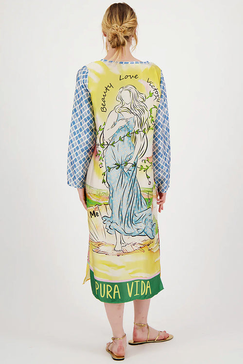 Me369 Violet V Neck Tee Dress in Pura Vida - Arielle Clothing