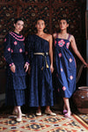 Nimo With Love Agate Organic Cotton Dress in Navy with Flowerbunch Embroidery - Arielle Clothing