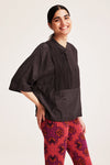 Odd Molly Charlotta Blouse in Asphalt - Arielle Clothing