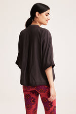 Odd Molly Charlotta Blouse in Asphalt - Arielle Clothing