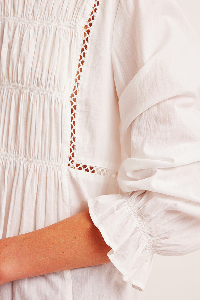 Odd Molly Stacy Blouse in Light Chalk - Arielle Clothing
