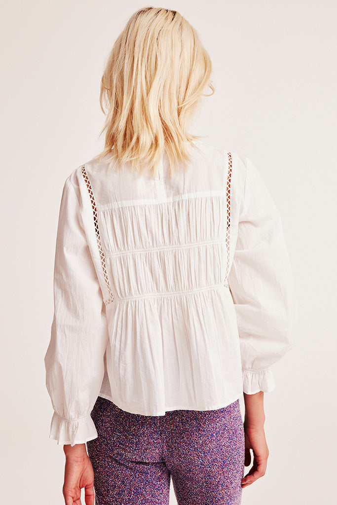 Odd Molly Stacy Blouse in Light Chalk - Arielle Clothing