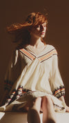 Devotion Twins Lindos Short Dress in Black and Off White - Arielle Clothing
