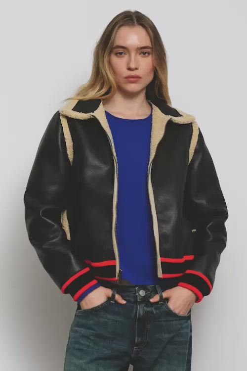 Aldo Martins Perote Reversible Jacket in Black/Beige - Arielle Clothing