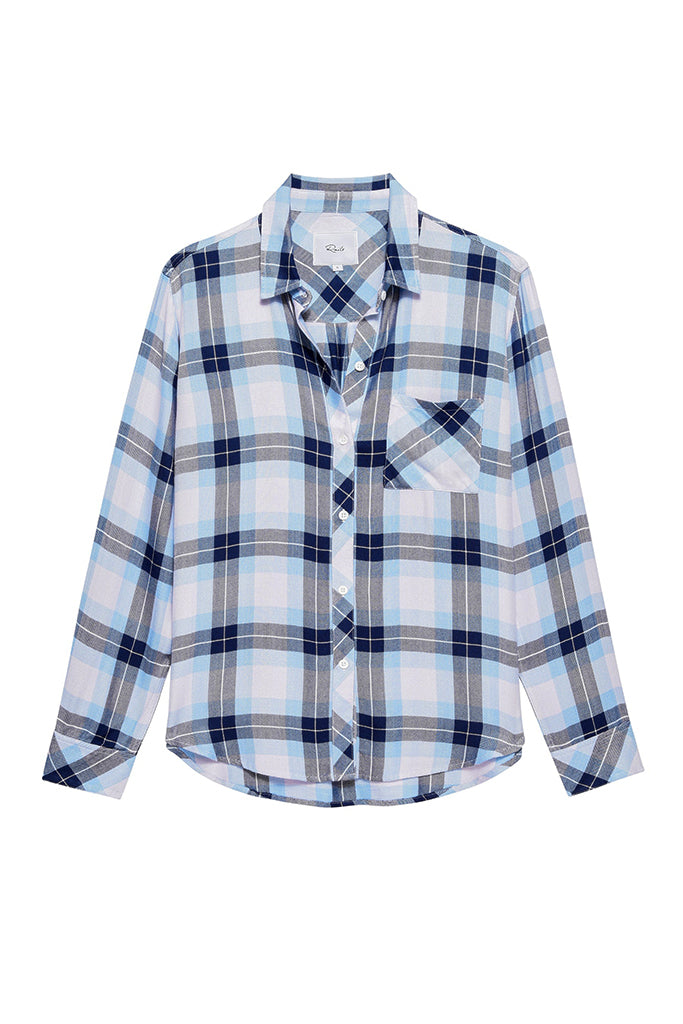 Rails Hunter Shirt in Lilac and Crystal Navy - Arielle Clothing
