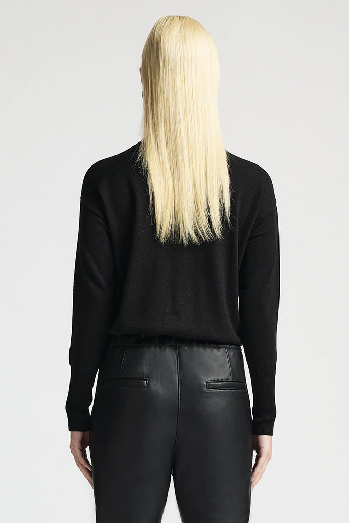 RAW by RAW Audrey Merino Wool Knit in Jet Black - Arielle Clothing
