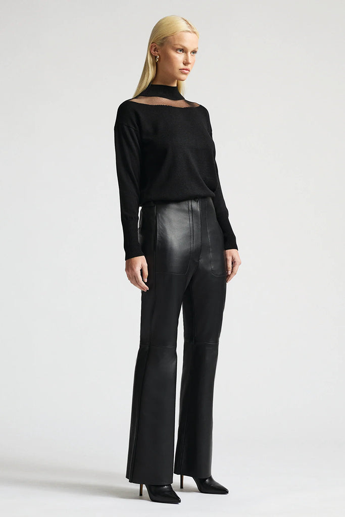RAW by RAW Audrey Merino Wool Knit in Jet Black - Arielle Clothing