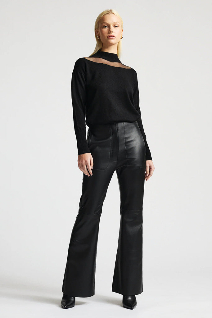 RAW by RAW Audrey Merino Wool Knit in Jet Black - Arielle Clothing