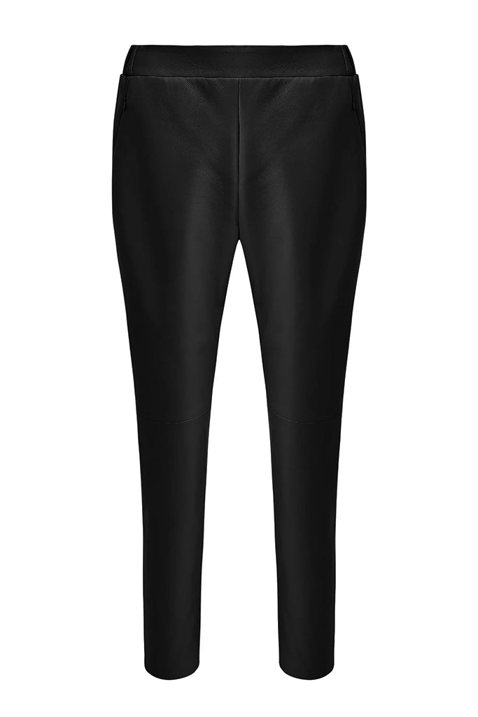 Ava Leather Pants in Jet Black