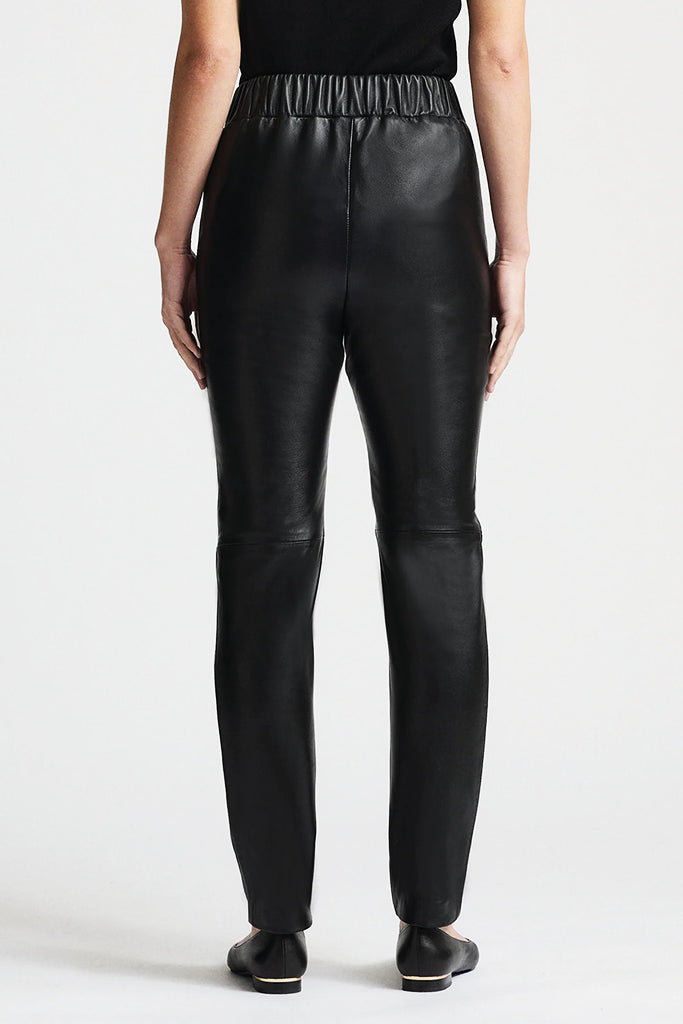 Ava Leather Pants in Jet Black