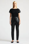 Ava Leather Pants in Jet Black