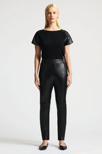 Ava Leather Pants in Jet Black