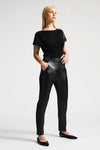 Ava Leather Pants in Jet Black