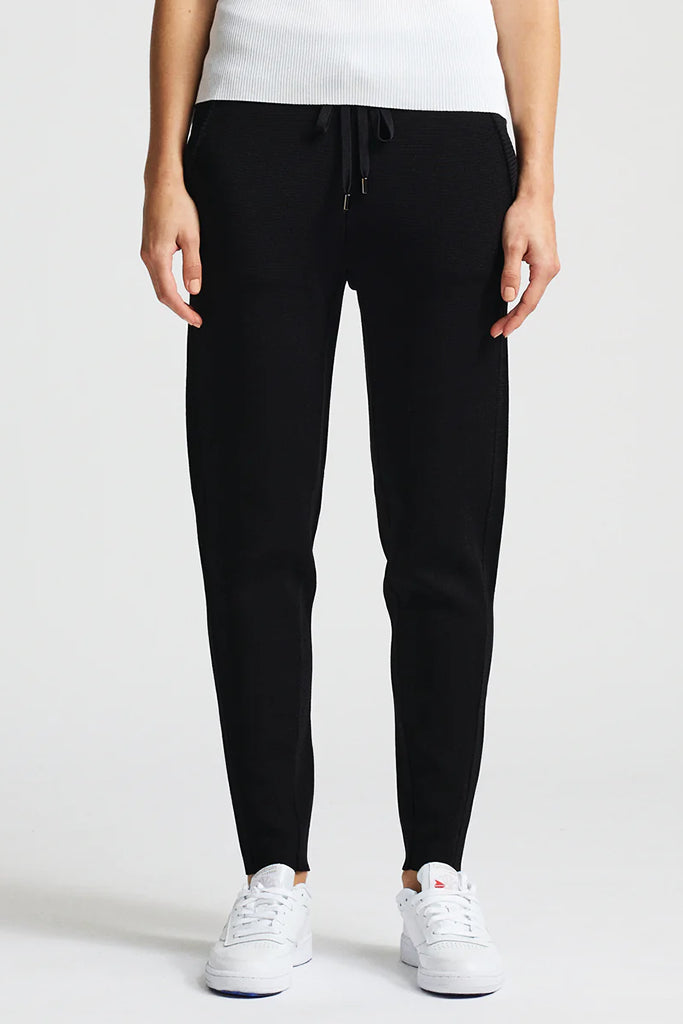 RAW by RAW Base Layer Knit Pants in Jet Black - Arielle Clothing