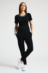 RAW by RAW Base Layer Knit Pants in Jet Black - Arielle Clothing