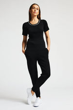 RAW by RAW Base Layer Knit Pants in Jet Black - Arielle Clothing