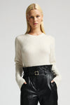 RAW by RAW Carrie Chequerboard Knit in Milk - Arielle Clothing