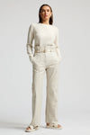 RAW by RAW Carrie Chequerboard Knit in Milk - Arielle Clothing