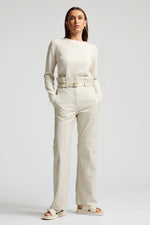 RAW by RAW Carrie Chequerboard Knit in Milk - Arielle Clothing