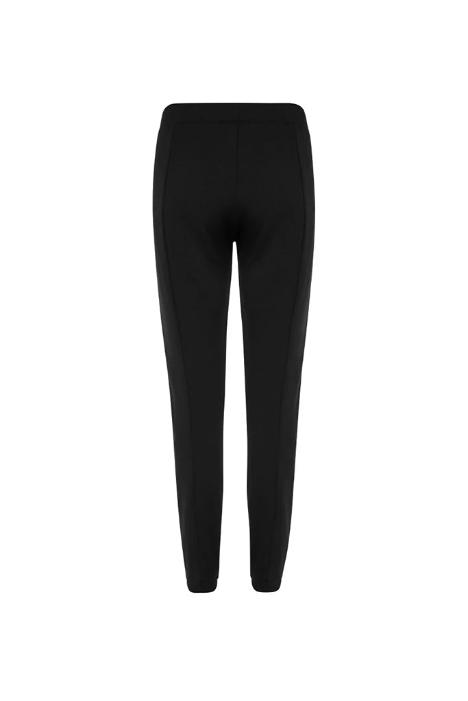 RAW by RAW Frankie Leather/Knit Joggers in Jet Black - Arielle Clothing