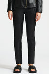 RAW by RAW Frankie Leather/Knit Joggers in Jet Black - Arielle Clothing