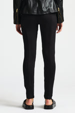 RAW by RAW Frankie Leather/Knit Joggers in Jet Black - Arielle Clothing