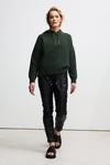 RAW by RAW Frankie Leather/Knit Joggers in Jet Black - Arielle Clothing