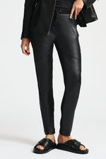 RAW by RAW Frankie Leather/Knit Joggers in Jet Black - Arielle Clothing