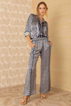 Hale Bob Royal Button Down Blouse in Blue - Arielle Clothing