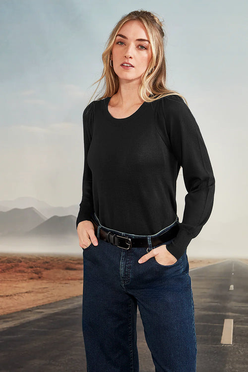 Verge Bronte Sweater in Black - Arielle Clothing