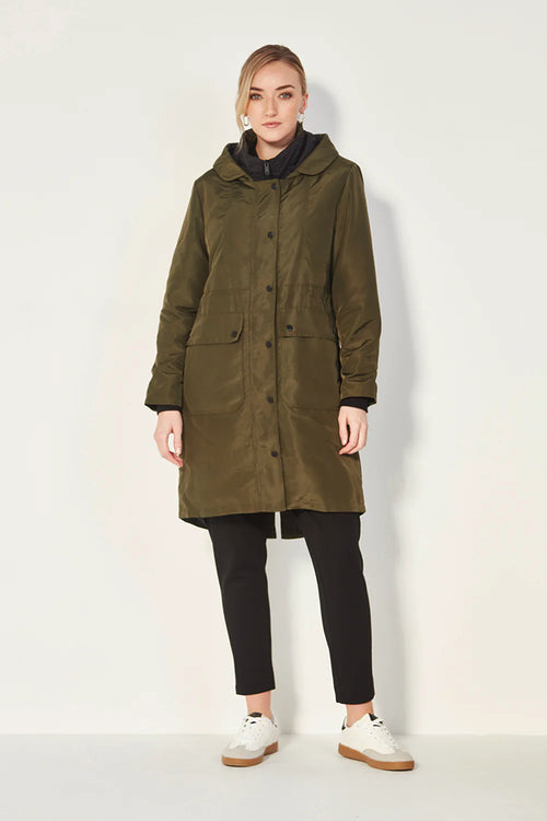 Verge Stargaze Coat in Olive - Arielle Clothing