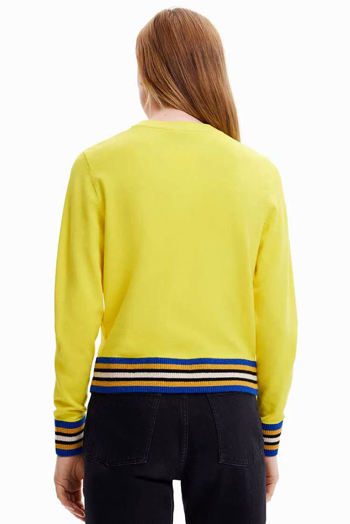 Desigual Mara Awesome Sweater in Chamomile - Arielle Clothing