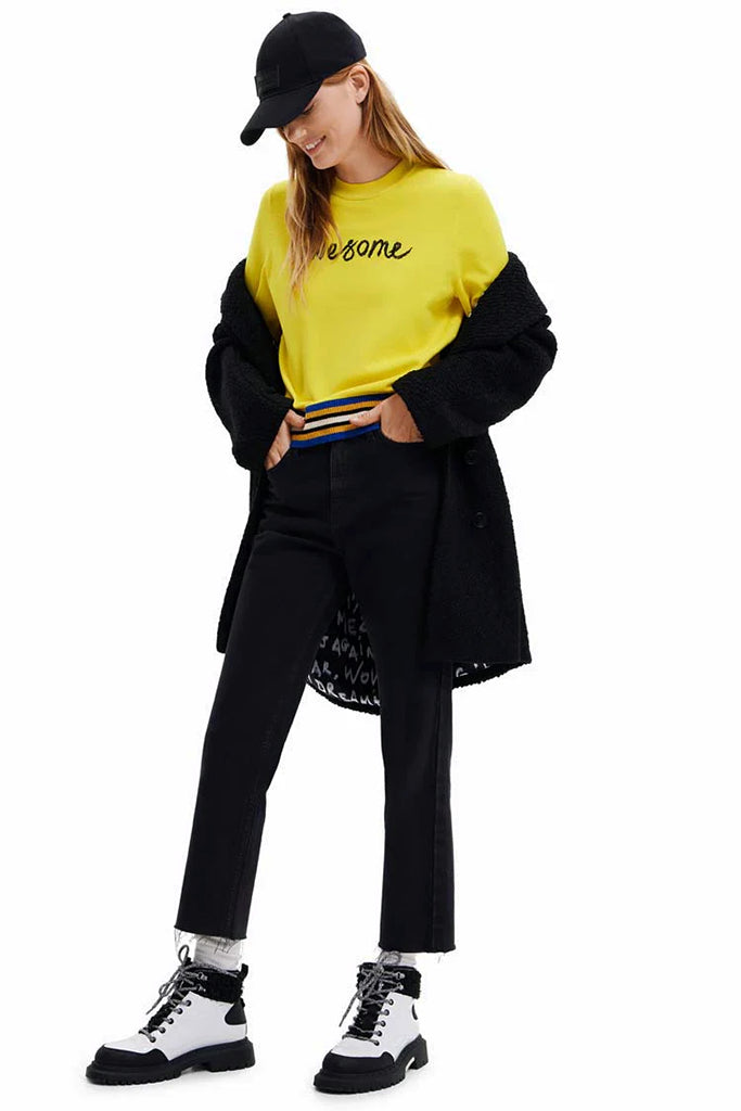 Desigual Mara Awesome Sweater in Chamomile - Arielle Clothing